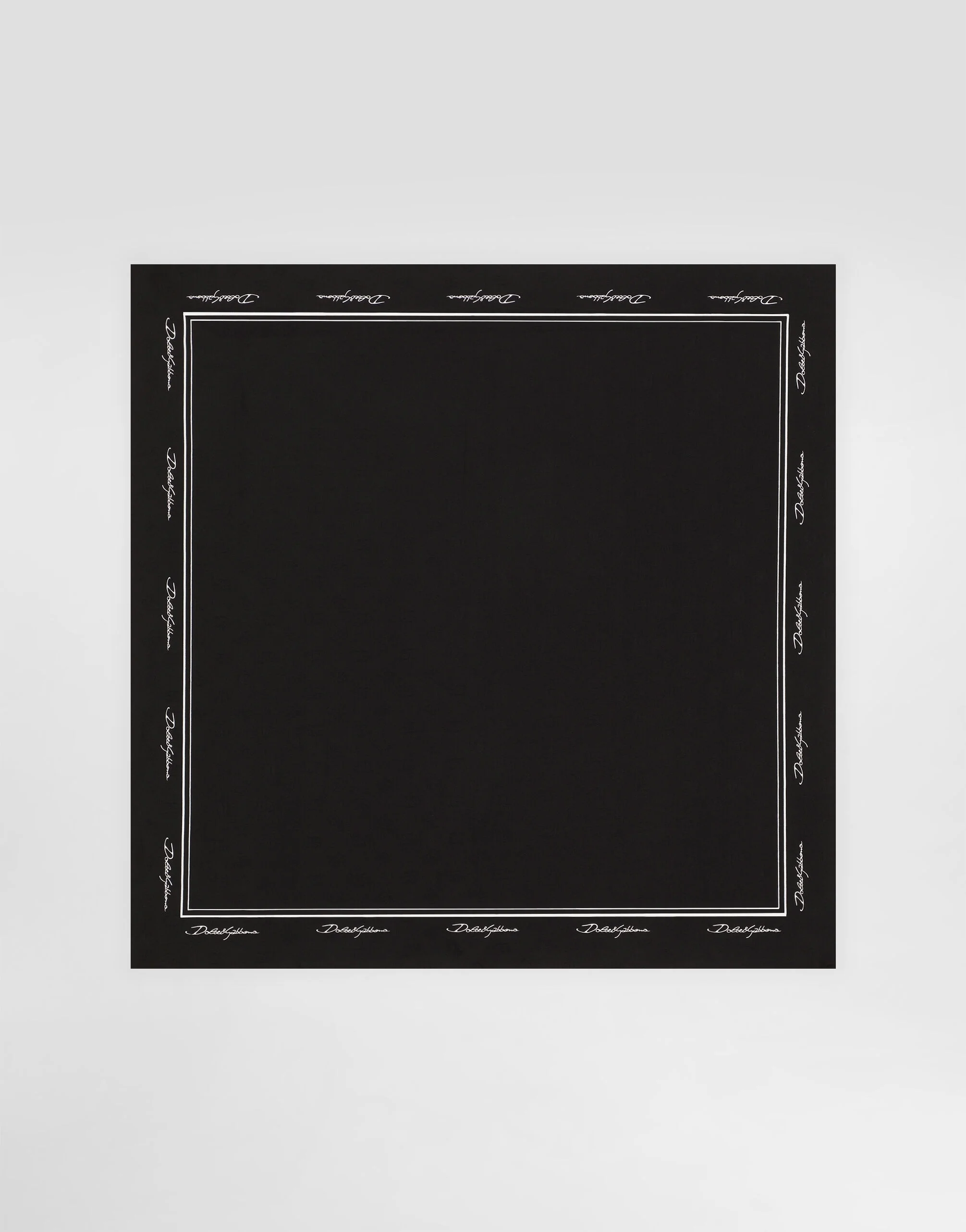 Silk scarf with logo print - 1