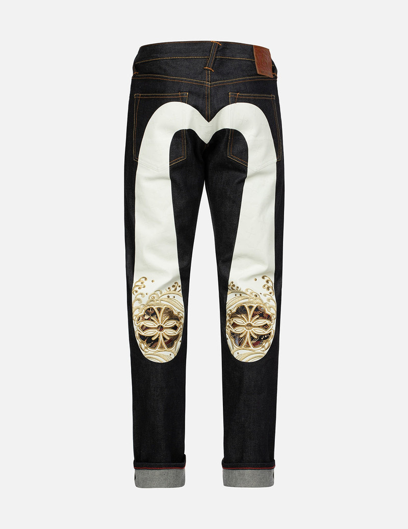 KAMON BROCADE APPLIQUE DAICOCK CARROT-FIT JEANS #2017 1