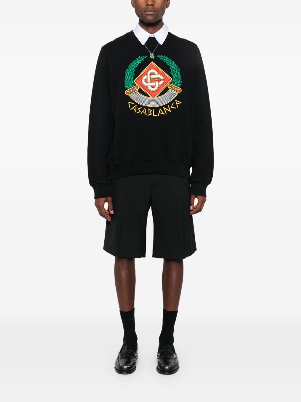 Casa Crest-embroidered sweatshirt - 2