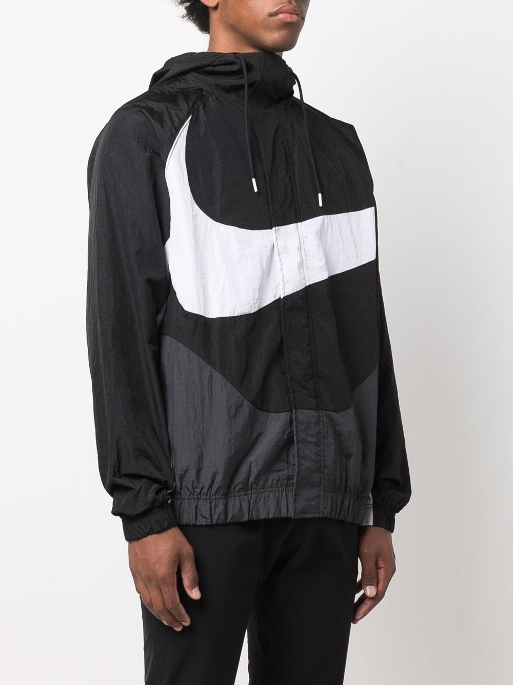 Big Swoosh zip-up hooded jacket - 3