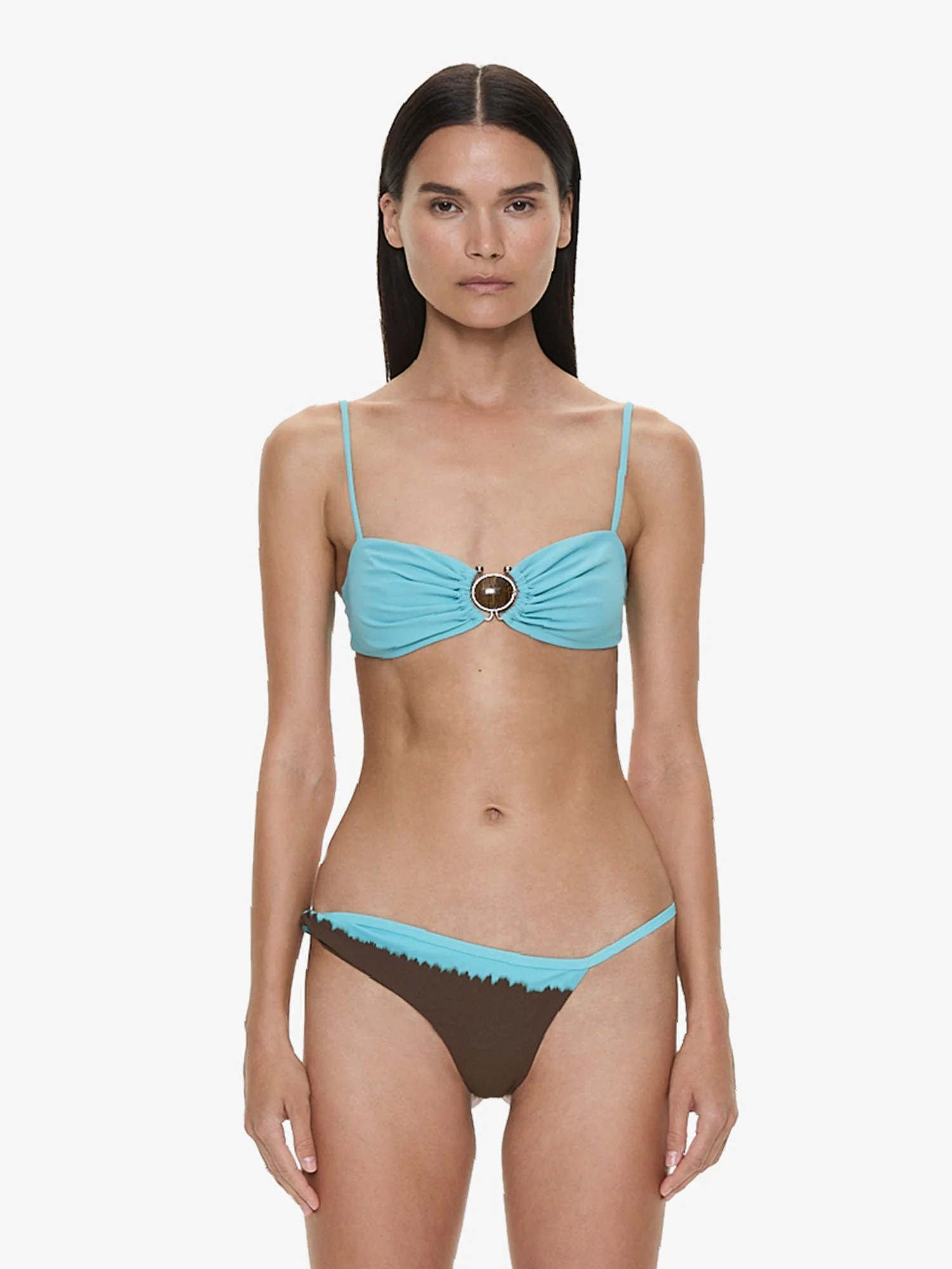 Mineral Stone Ruched Bikini Top - 1