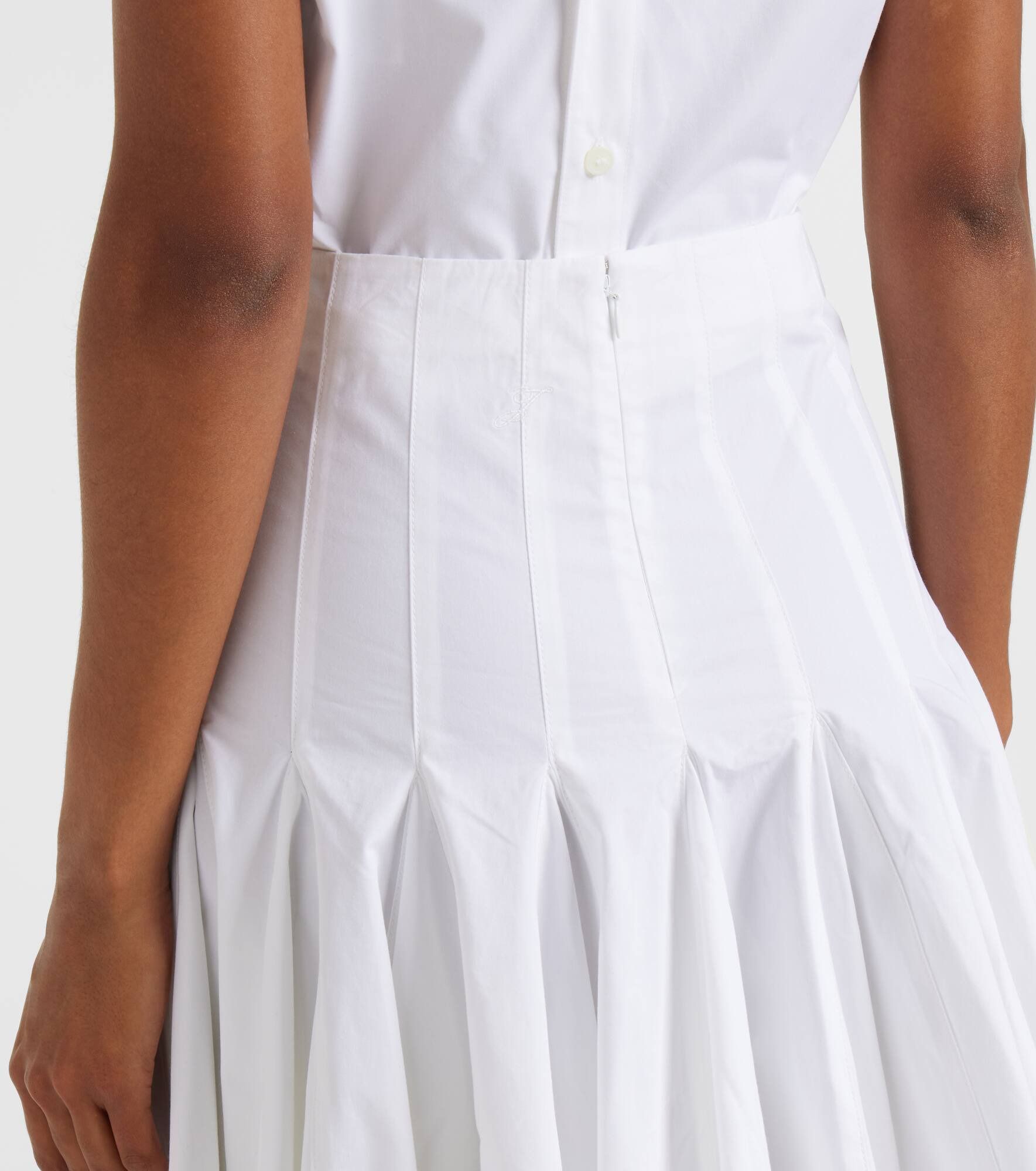 Cotton jersey midi skirt - 6