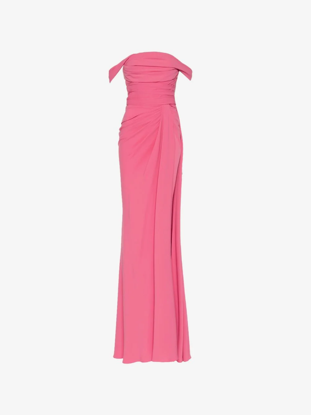 off-shoulder draped gown - 1