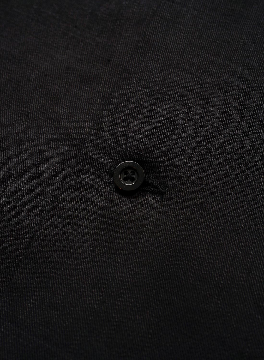 Open Collar Shirt Linen Fleece in Dark Navy - 6