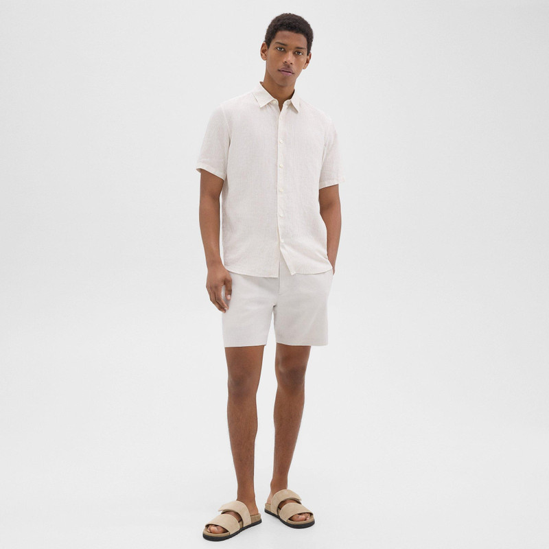 Theory Irving Short-Sleeve Shirt in Relaxed Linen outlook
