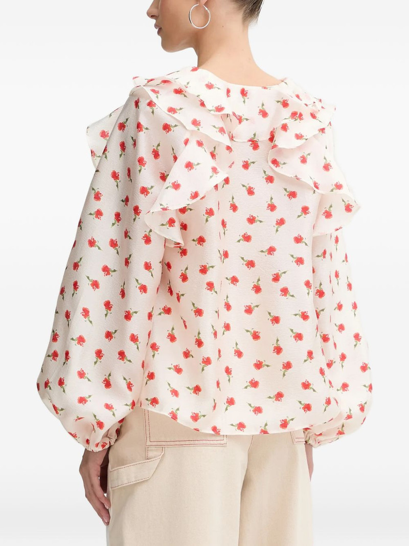 ruffled floral-print blouse 3