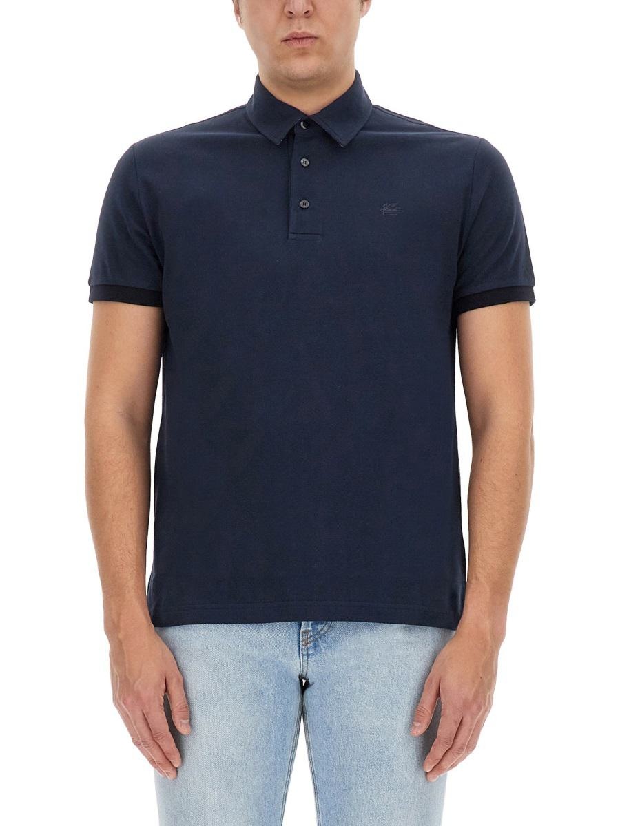 ETRO POLO SHIRT WITH PEGASUS LOGO - 1