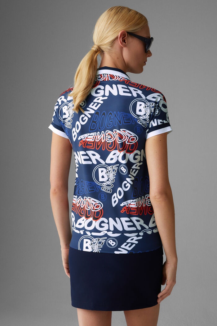 Dorisa Functional polo shirt in Dark blue/Off-white/Red - 3