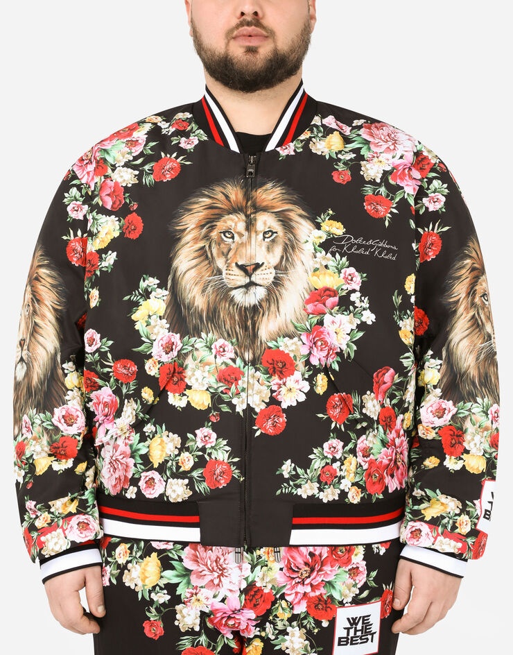 Nylon jacket with lion mix print - 5