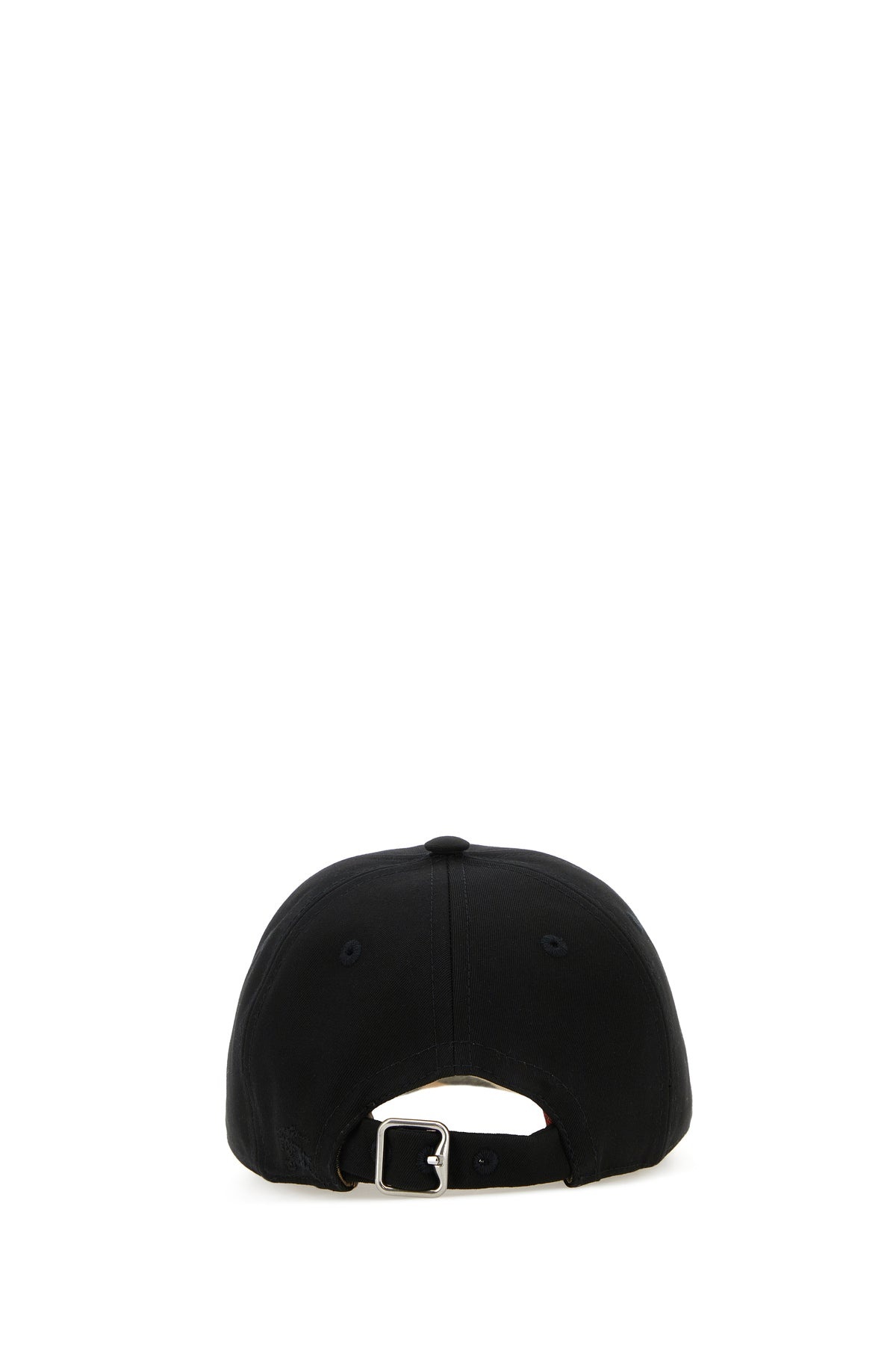 Black polyester blend baseball cap - 3