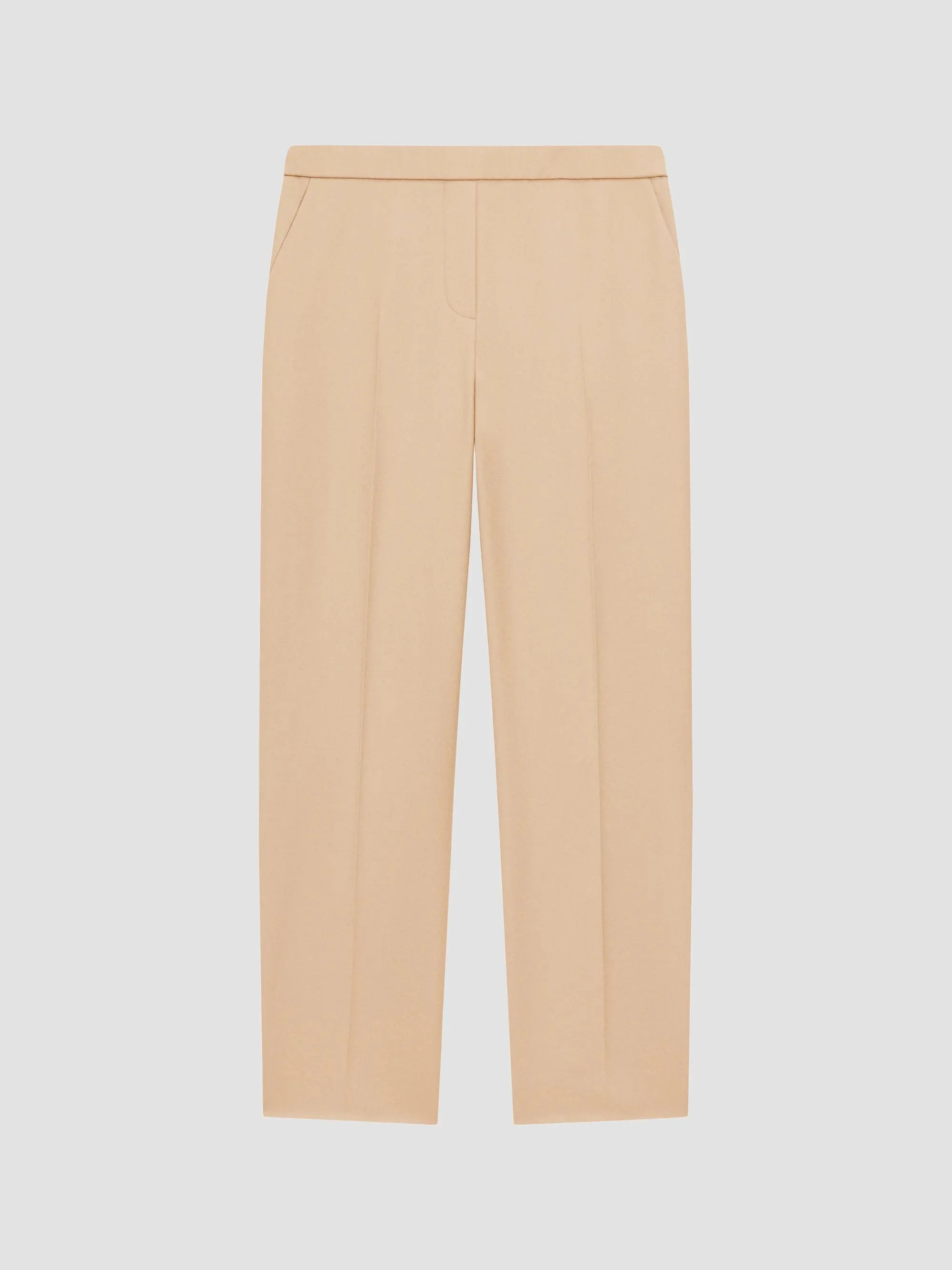 Women's Treeca Wool Crop Trousers - New Camel - 1