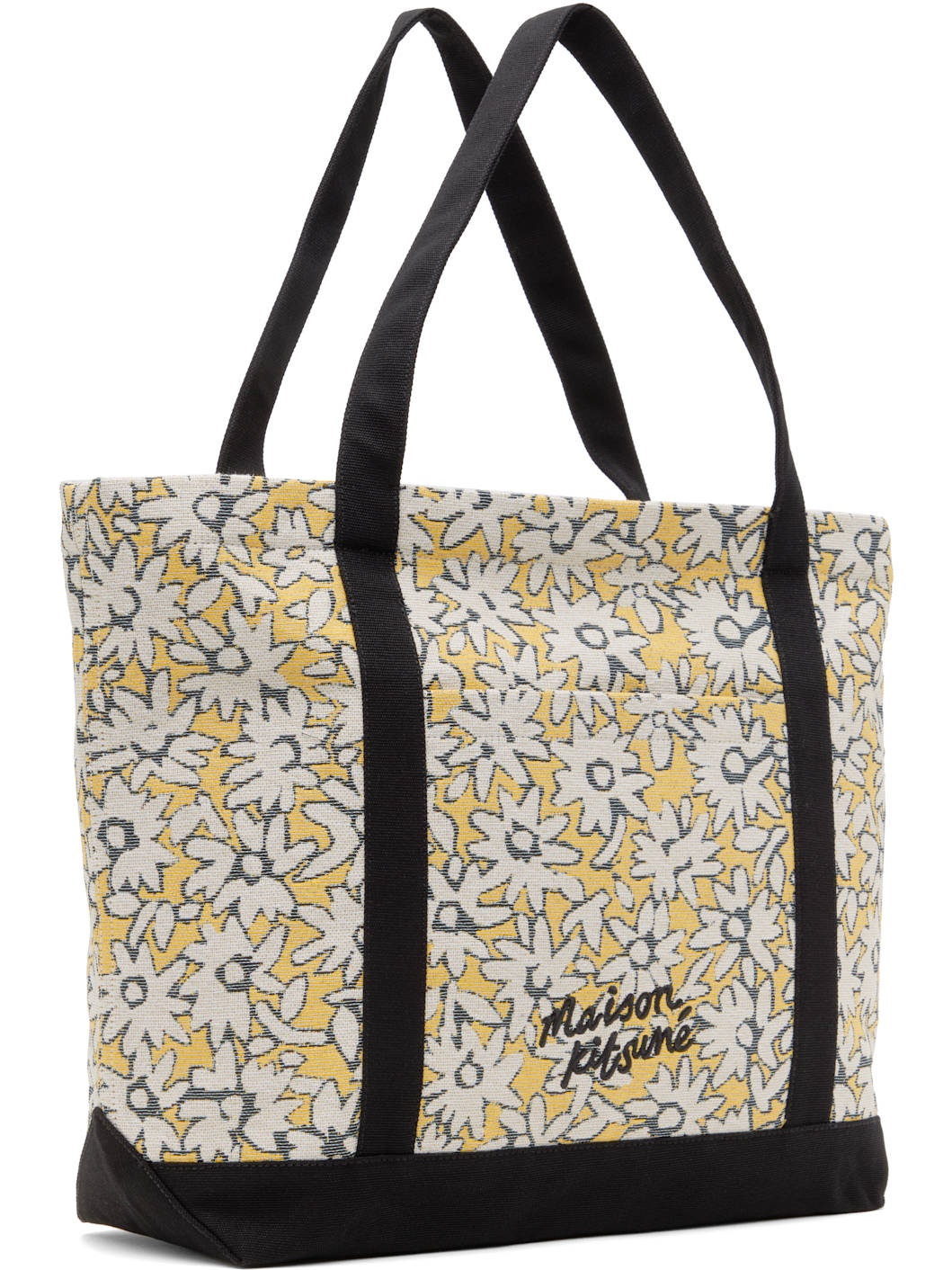 Yellow Daisy Field Large Jacquard Tote - 2