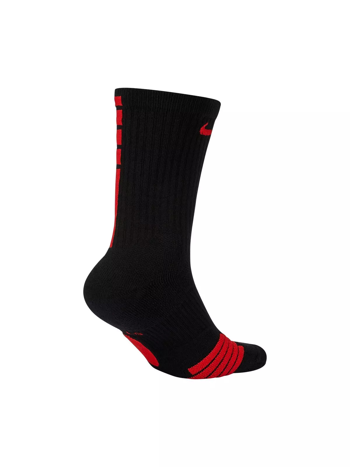 Elite Unisex Crew Basketball Socks - Black/Red - 3