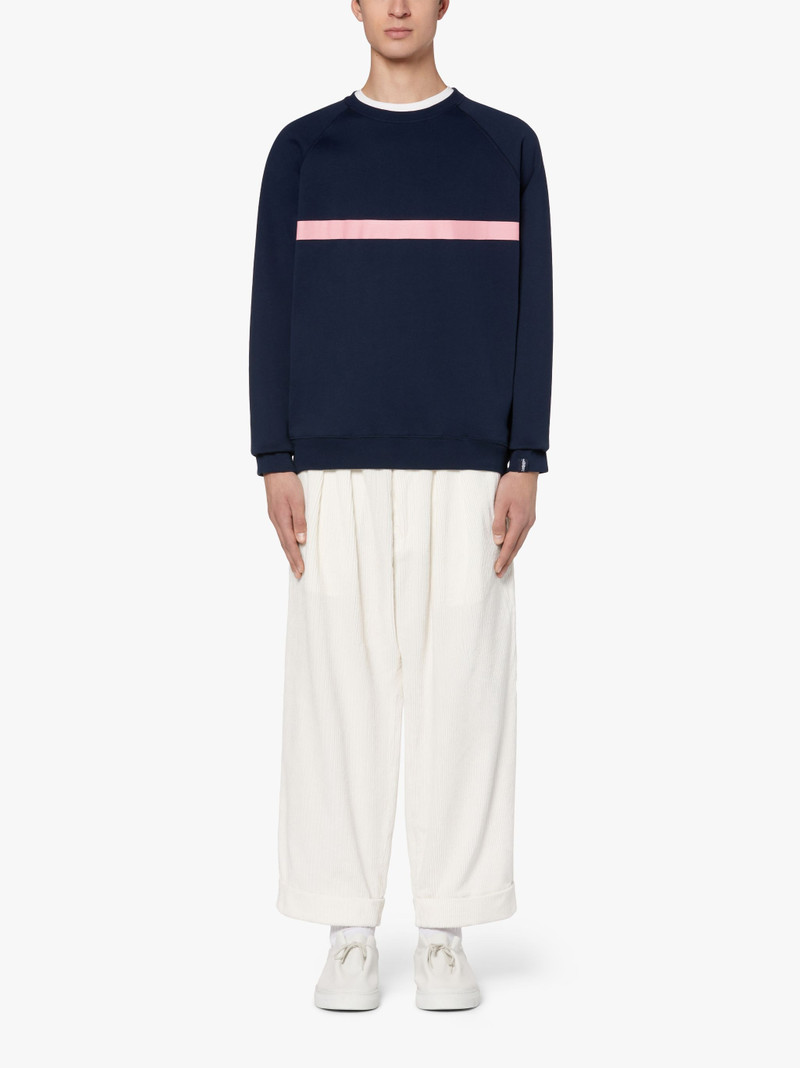 Mackintosh NAVY X PINK COTTON CREW NECK SWEATSHIRT | GJM-207 outlook