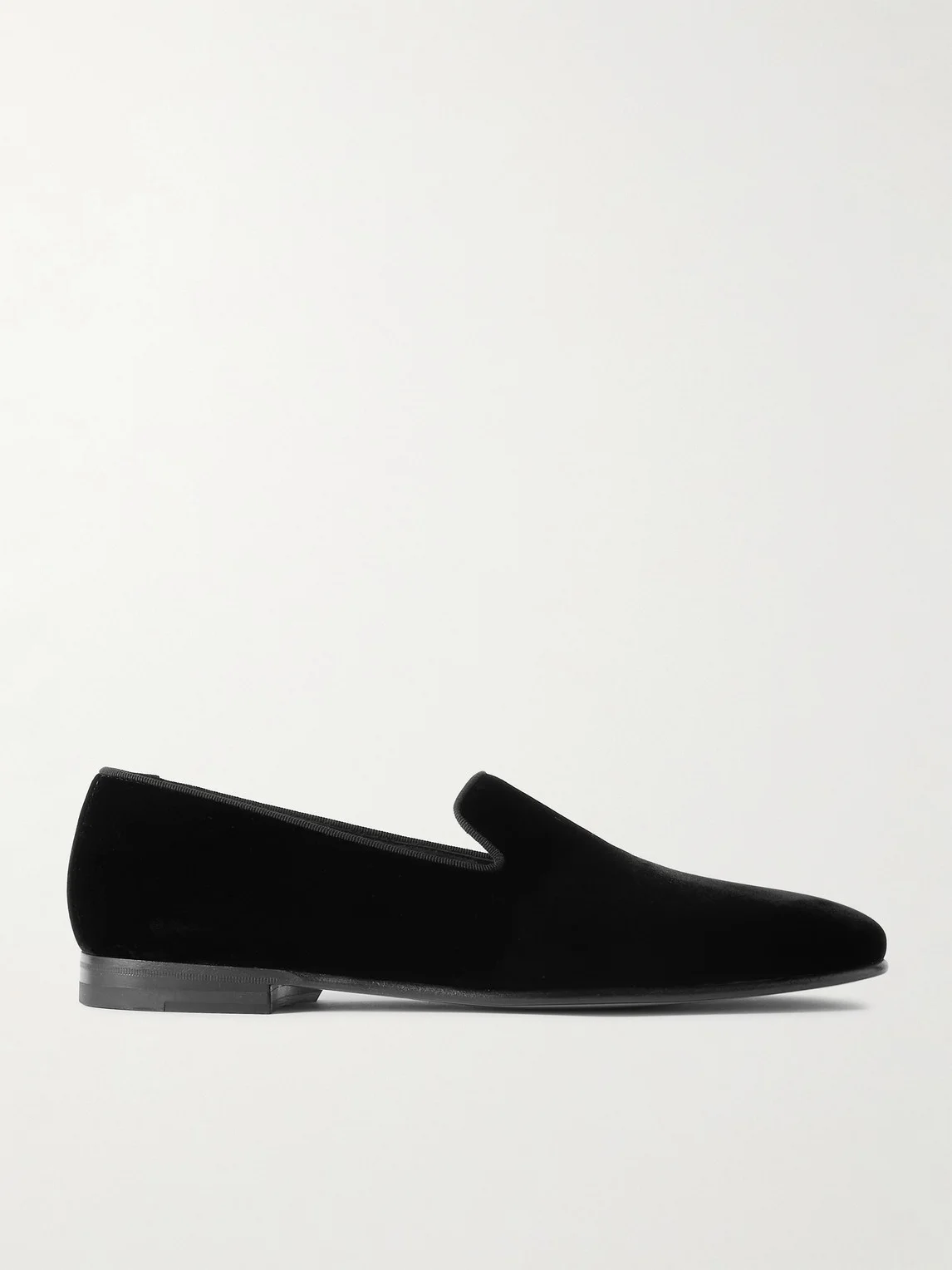 Mario Grosgrain-Trimmed Velvet Loafers - 1
