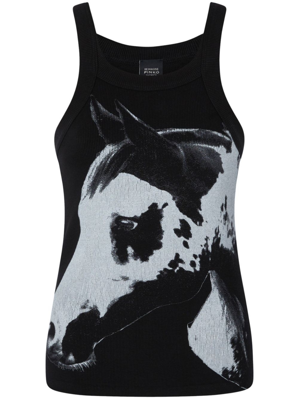 horse-print tank top - 1