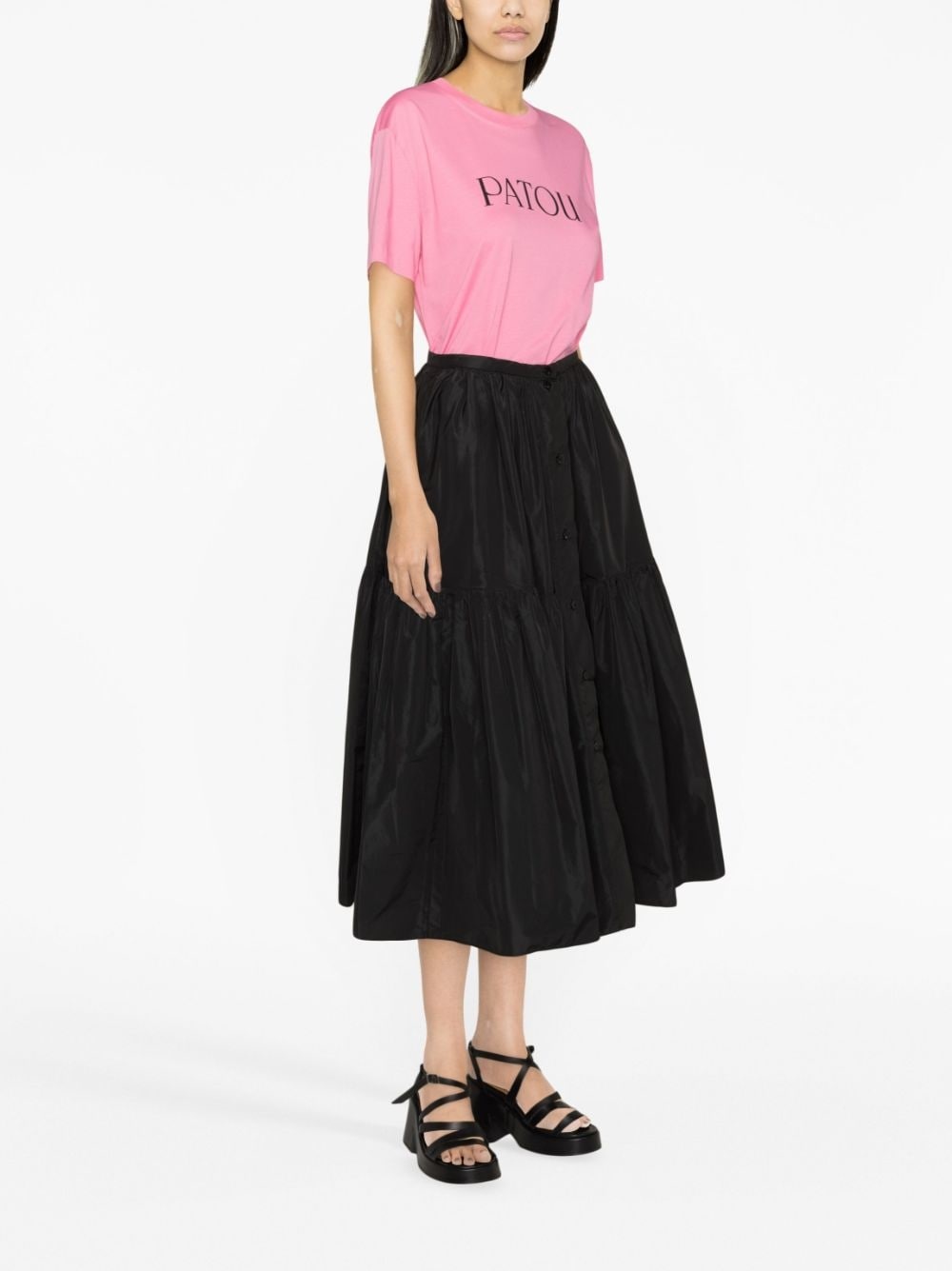 logo-print organic cotton T-shirt - 3