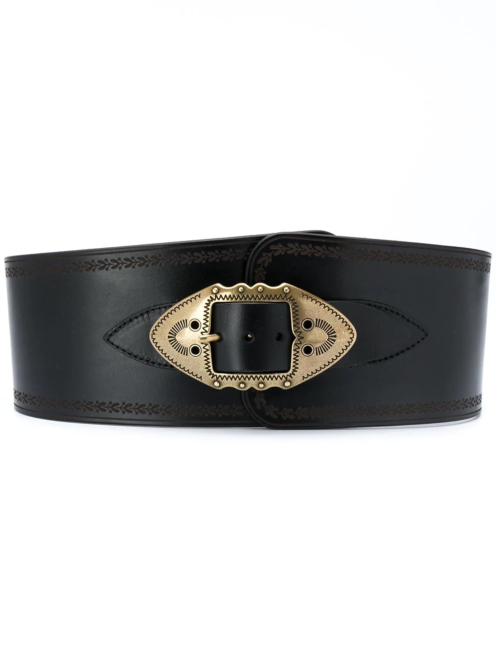 wide leather belt  - 1