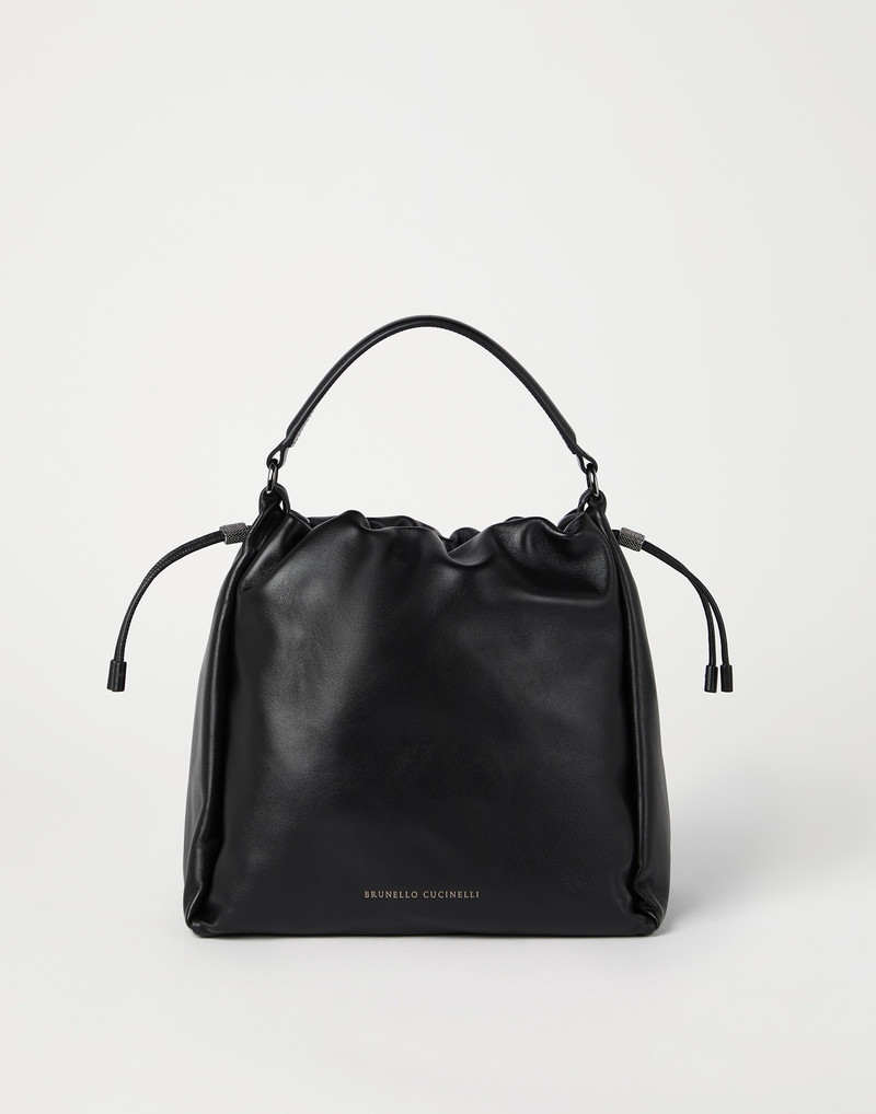 Mellow bucket bag in soft leather with monili 1