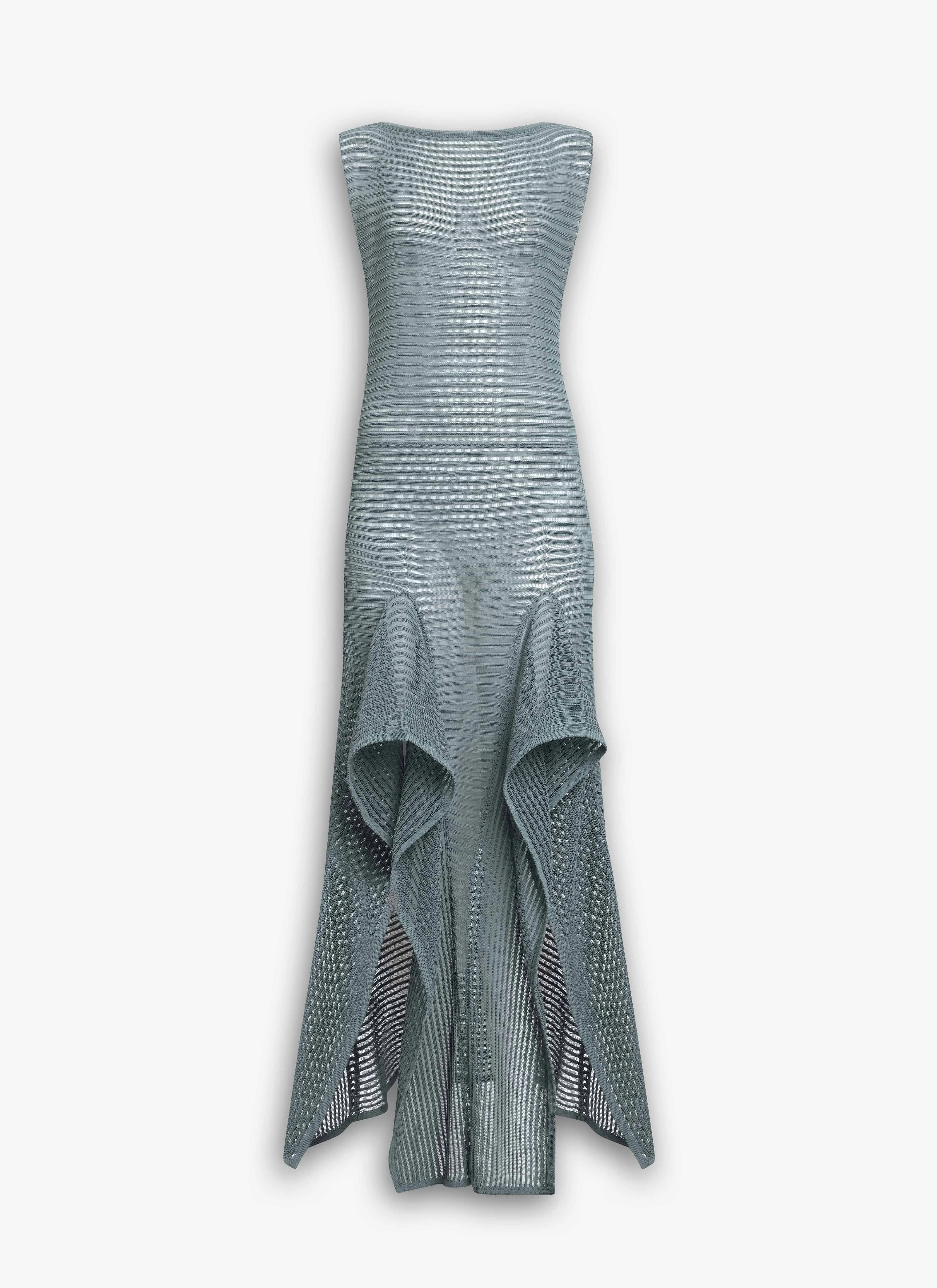 KNIT SHORT RUFFLE DRESS - 1