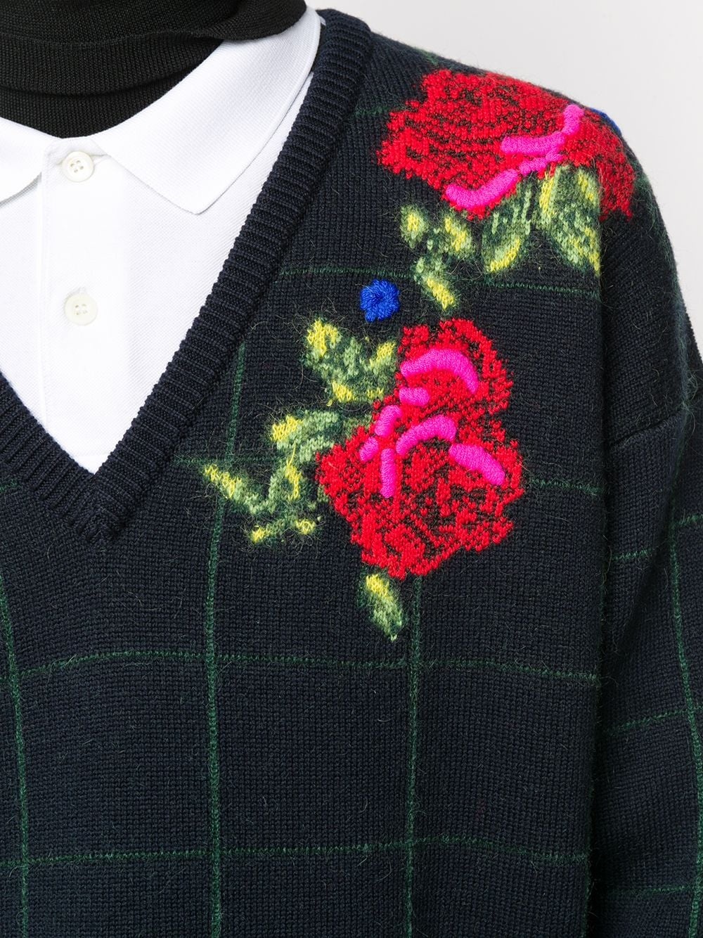 roses v-neck jumper - 5