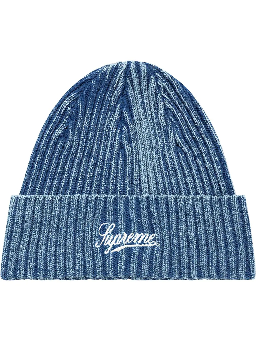 bleached rib beanie hat - 1