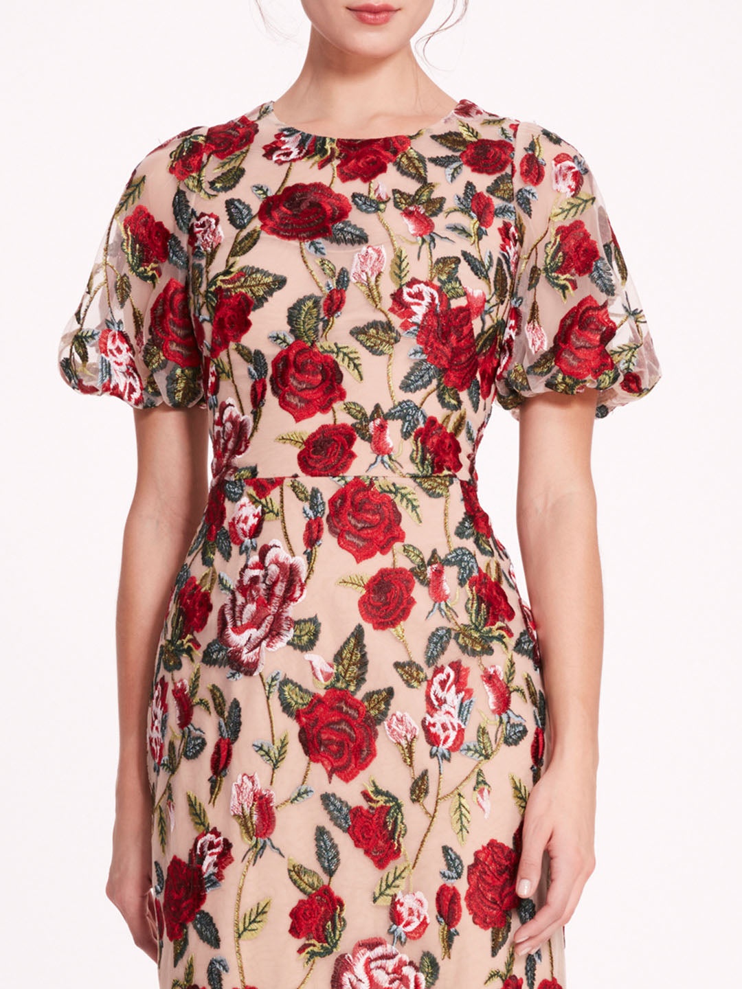 ROSES TULLE MIDI DRESS - 4