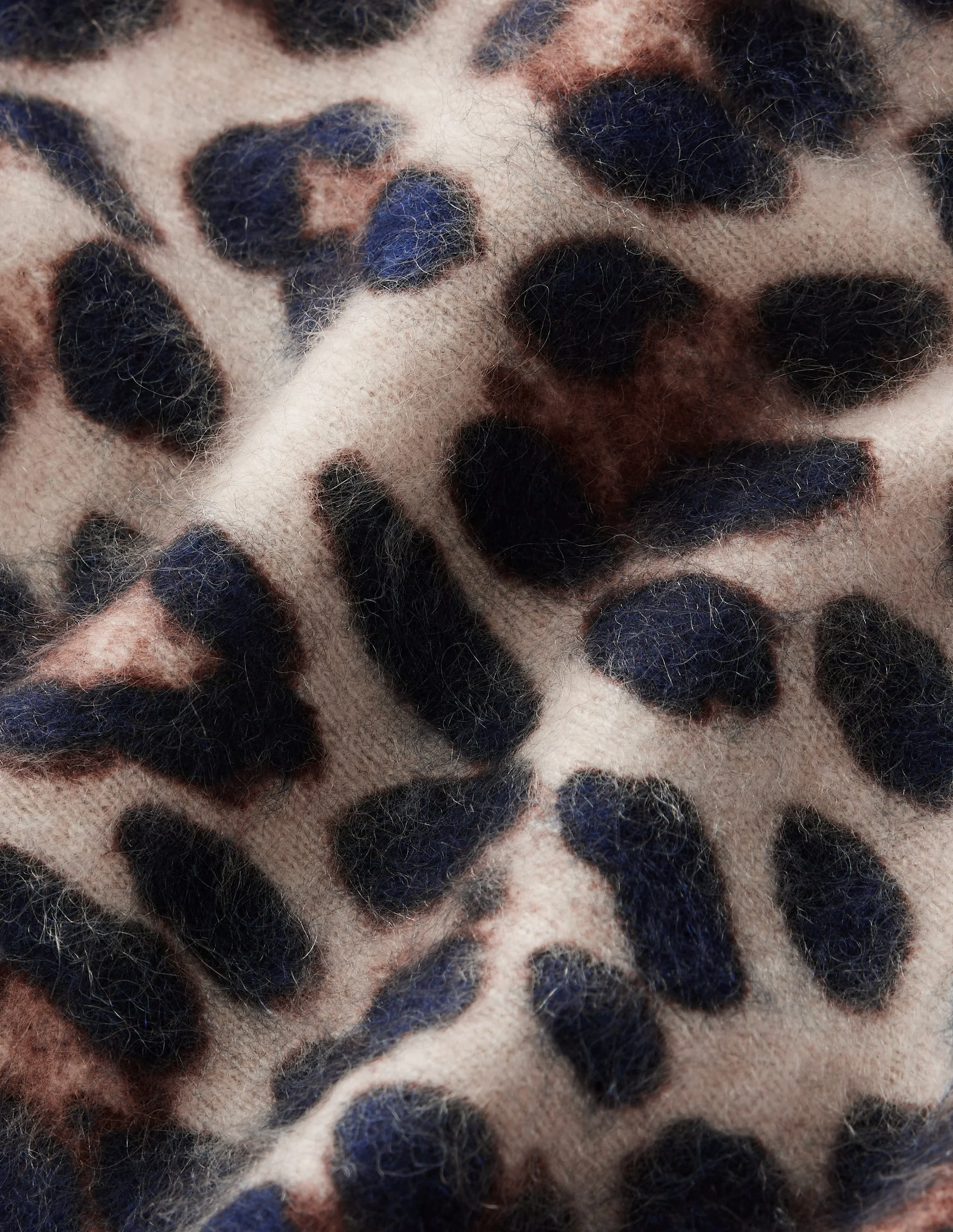 Kat Brushed Cashmere T-shirt-Camel, Leopard - 1
