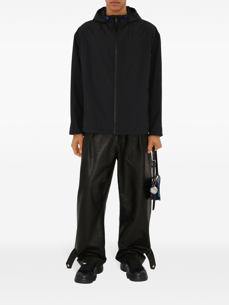 Burberry EKD-embroidered hooded lightweight jacket outlook