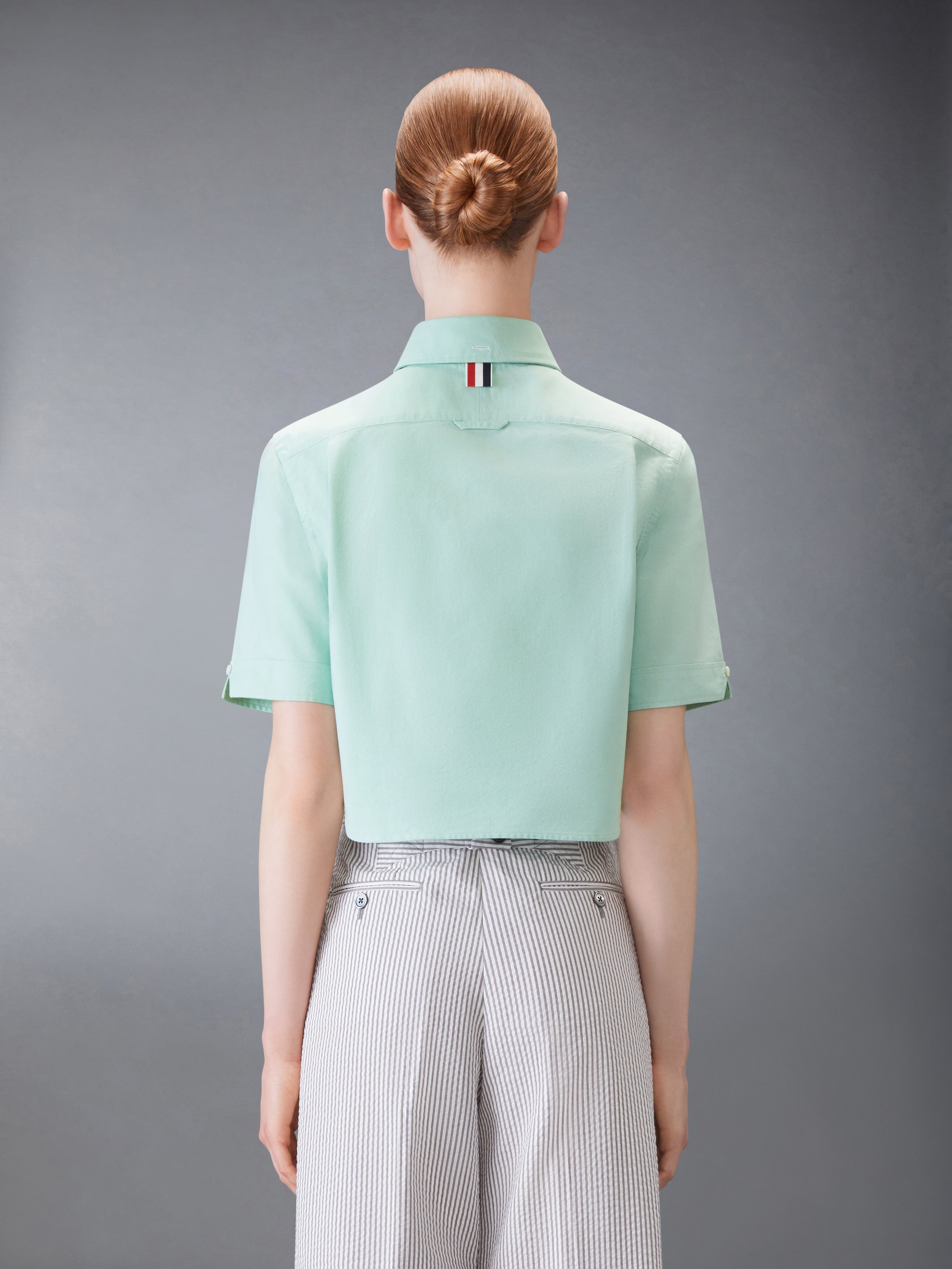 OXFORD CROPPED SHORT SLEEVE SHIRT - 3