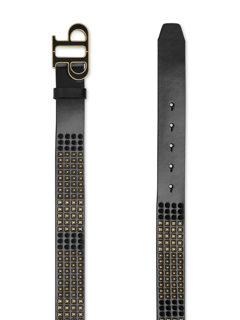 stud-embelllished leather belt - 2