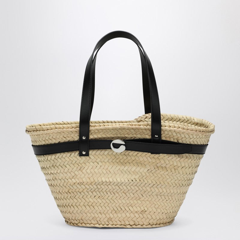 PALM MEDIUM RAFFIA SHOPPING BAG - 1