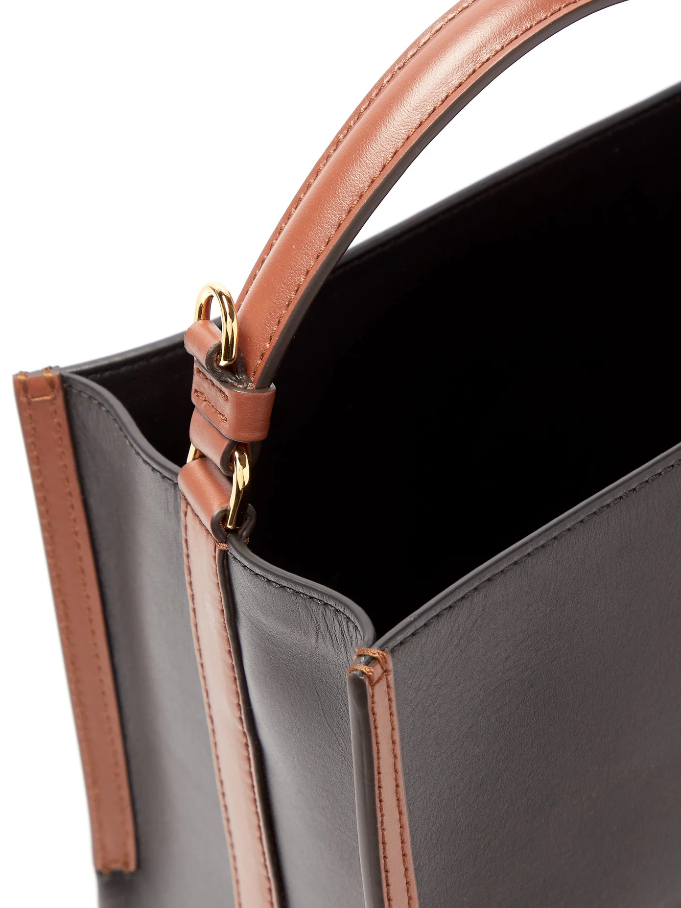 Peggy leather bucket bag - 5