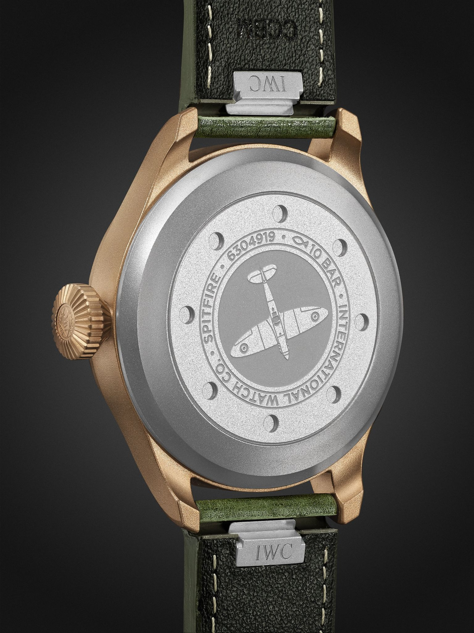 Big Pilot's Spitfire Automatic 43mm Bronze and Leather Watch, Ref. No. IW329702 Green - 4