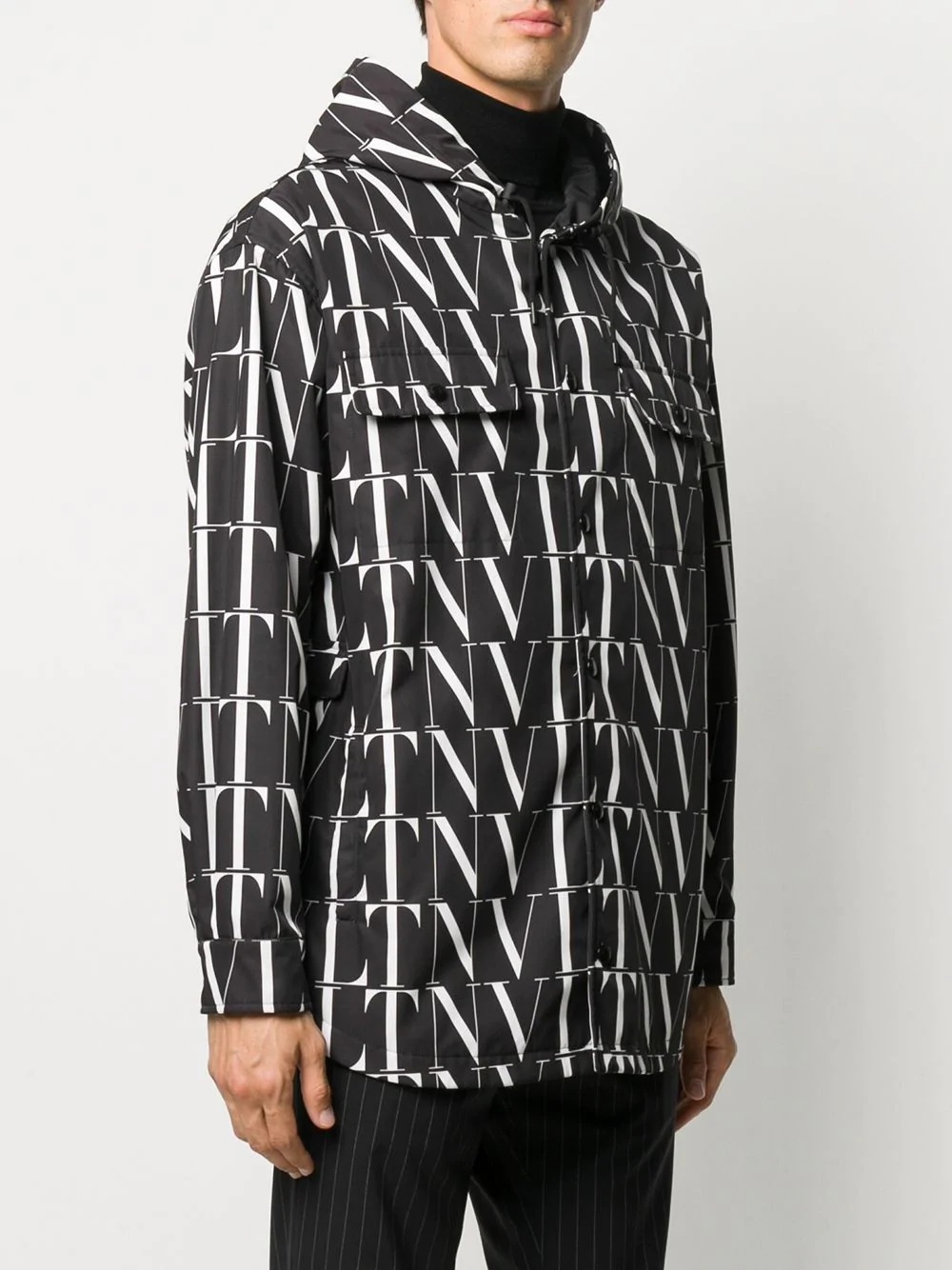 VLTN pattern hooded jacket - 3