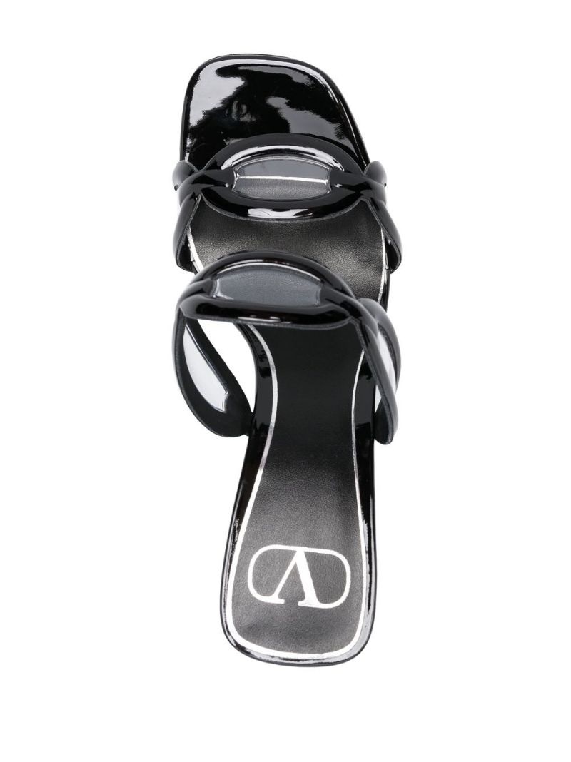 Chain transparent-heel sandals - 4