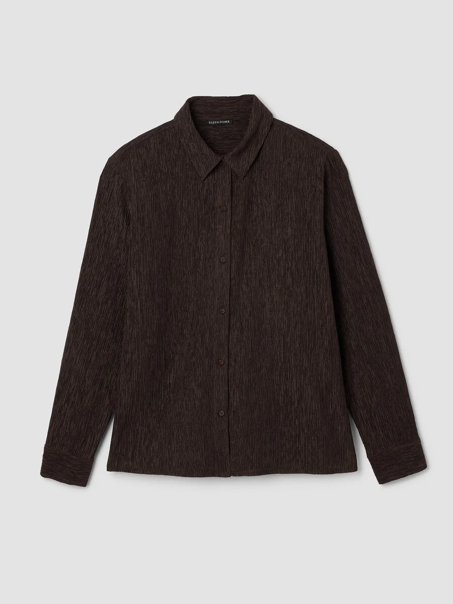 Woven Plissé Classic Collar Shirt - 1