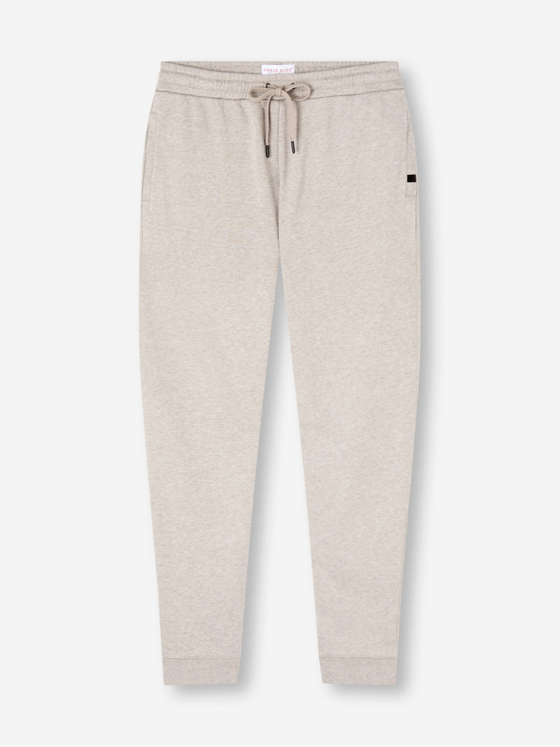 Men's Sweatpants Quinn Cotton Modal Greige Marl 1