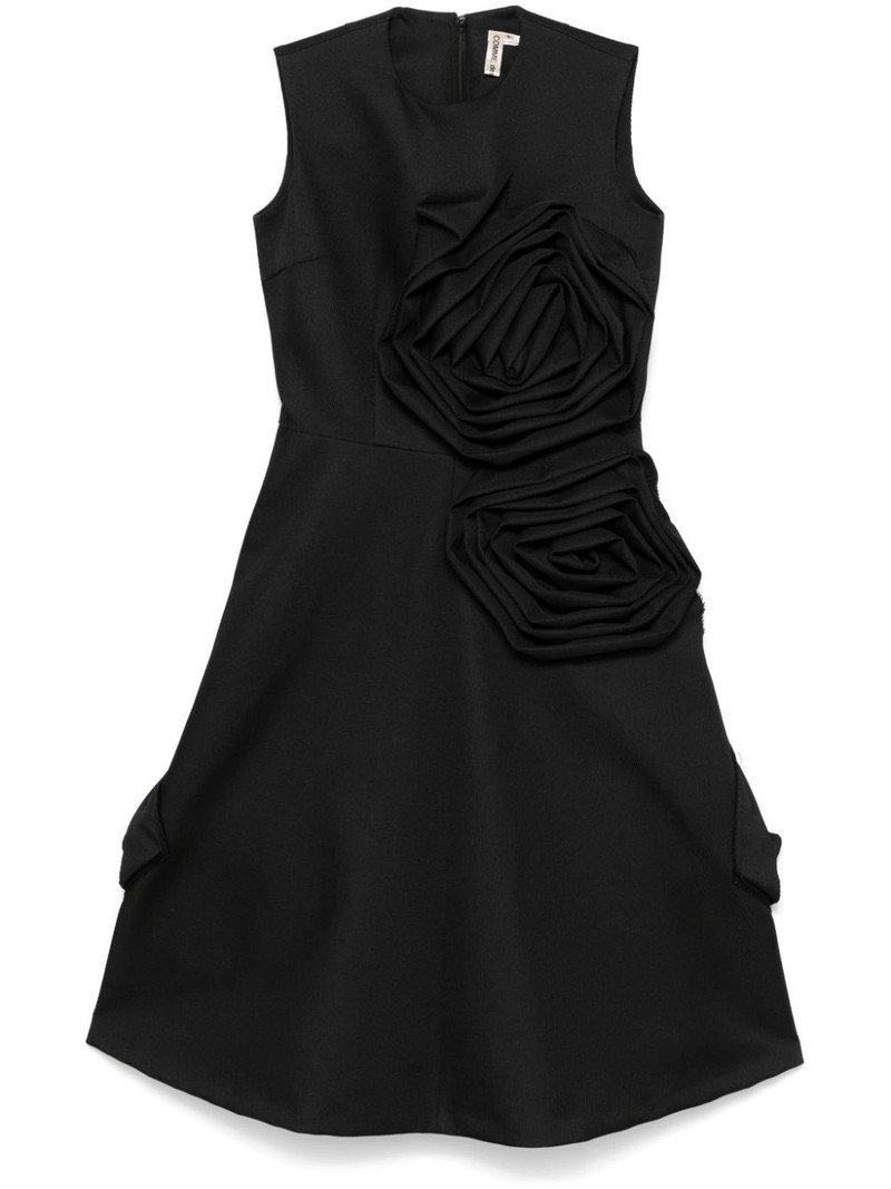 rose-appliqué midi skirt 1