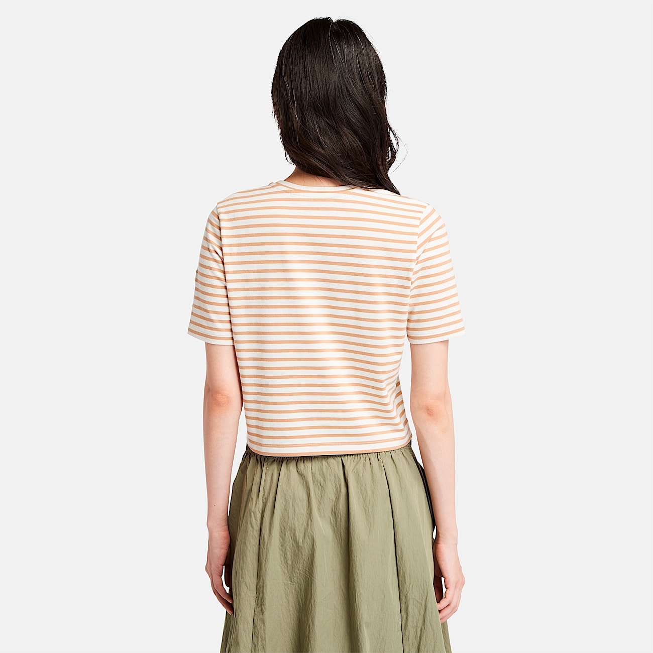 Women's Striped Short-Sleeve Baby T-Shirt - 5