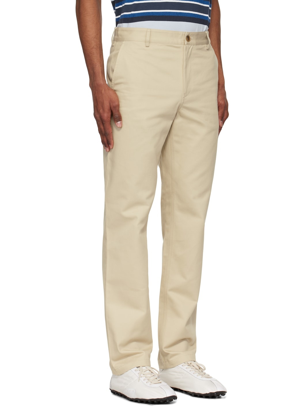Beige Casual Chino Trousers - 2