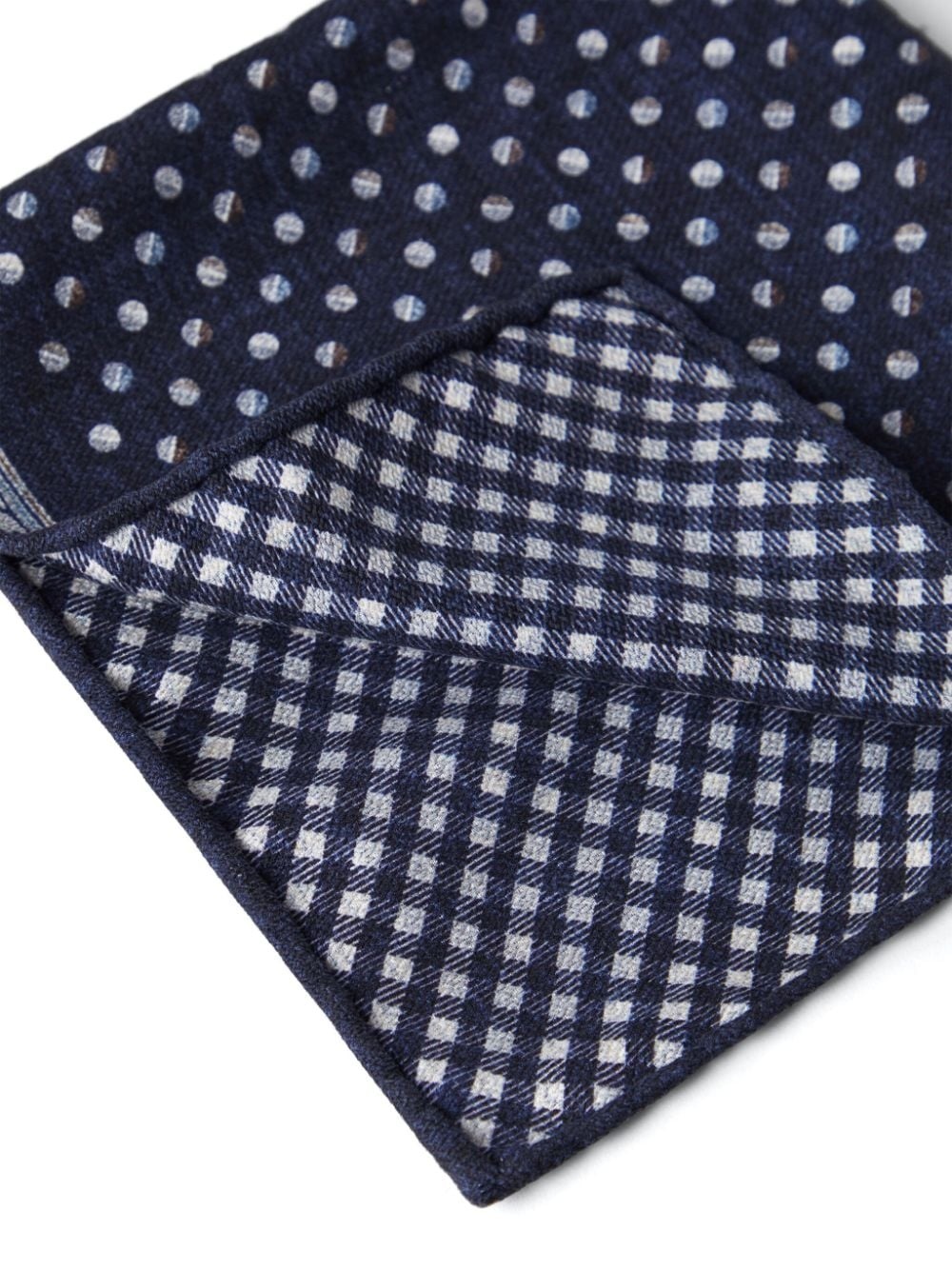 geometric-pattern reversible silk pocket square - 2