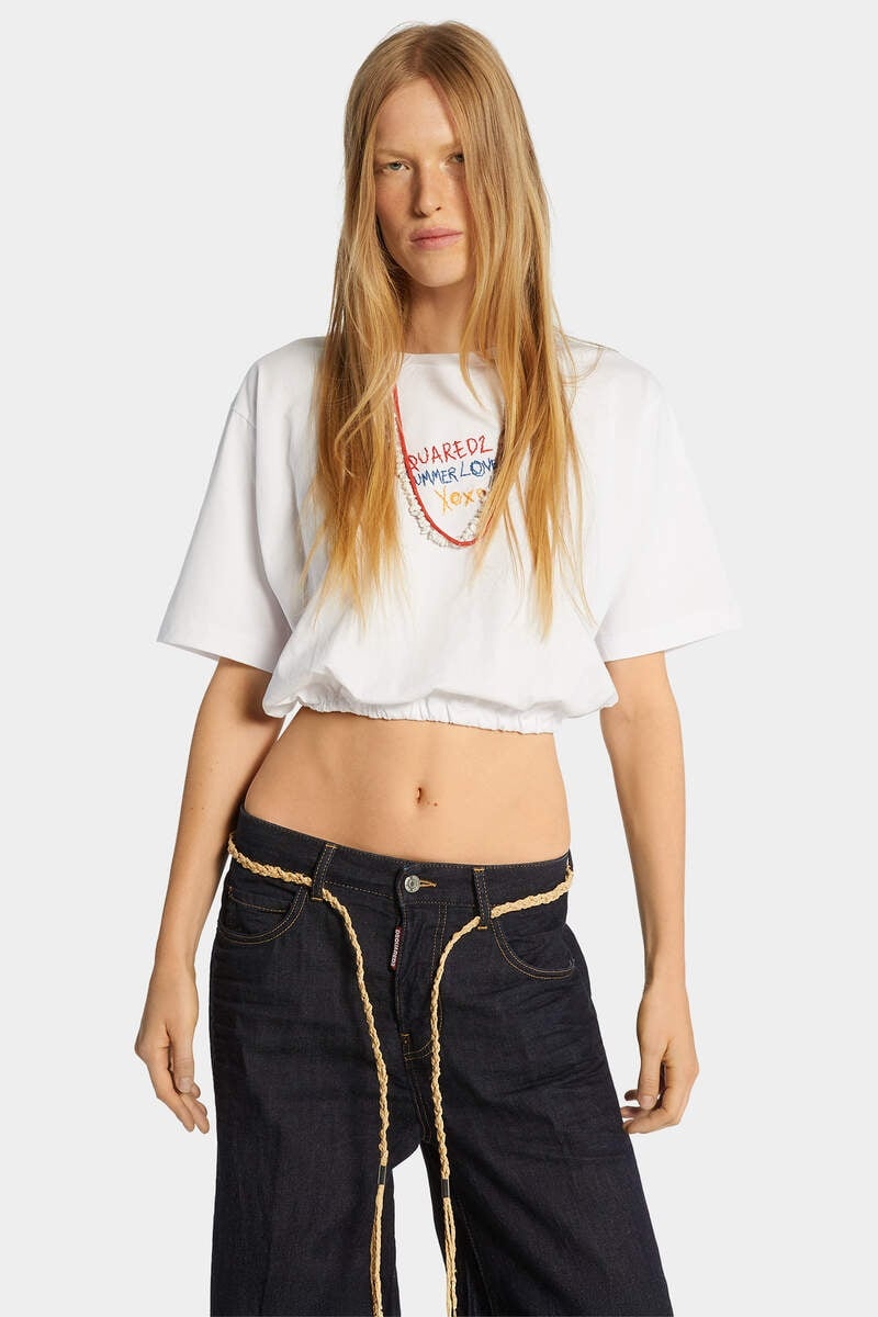 SUMMER LOVERS GATHERED RELAX FIT T-SHIRT - 3