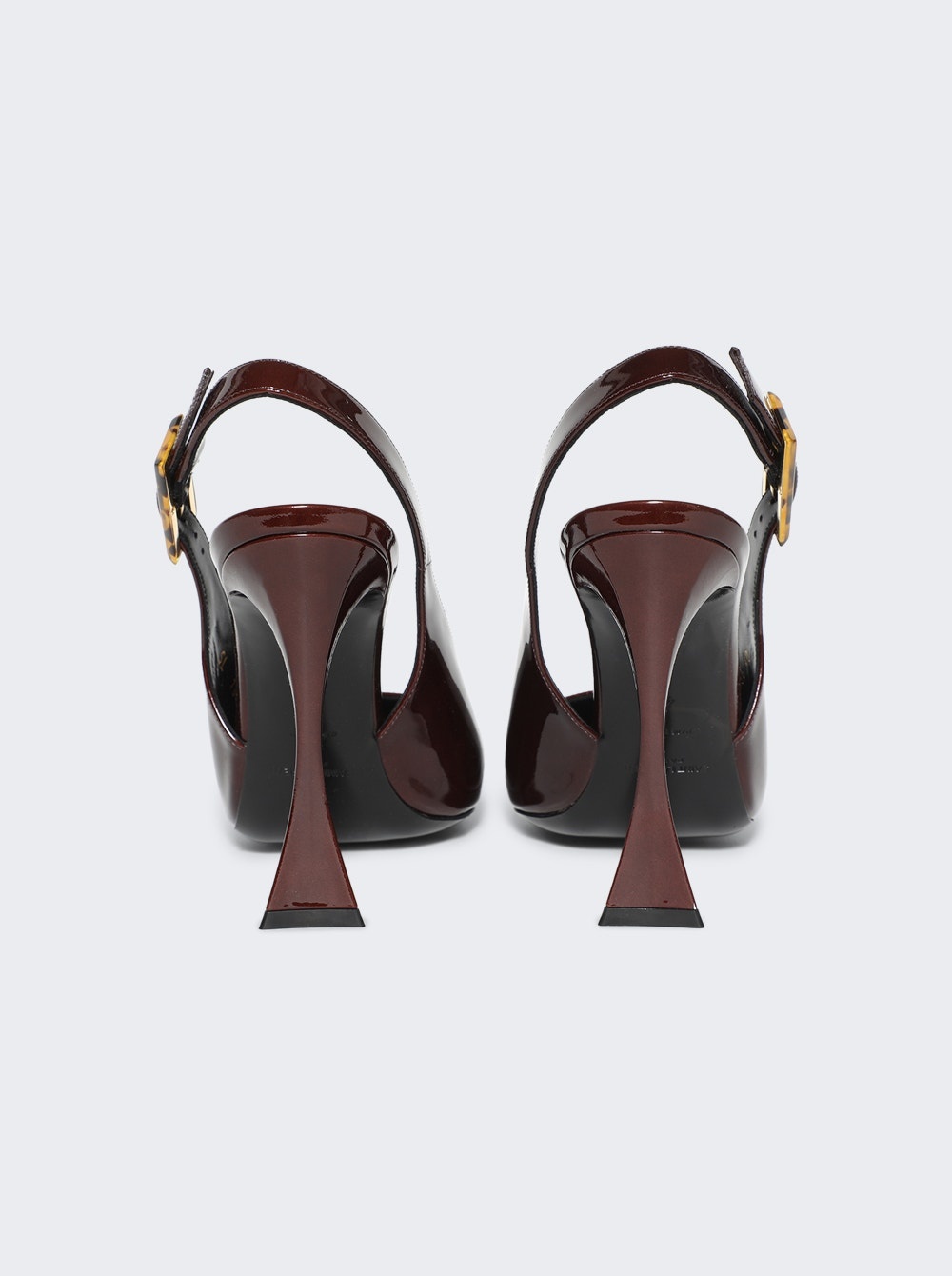 Patent Leather Dune Slingback Pumps Maroon Glace - 4