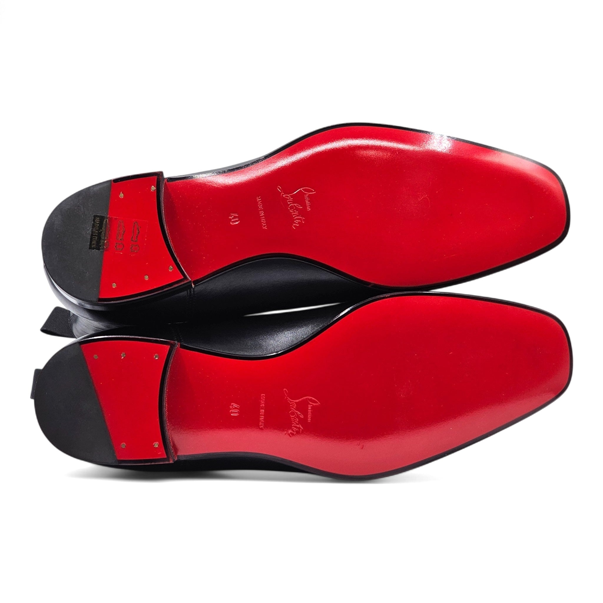 Christian Louboutin Samson Flat Boots - Leather - Black - EU 40 / US 7 - 6