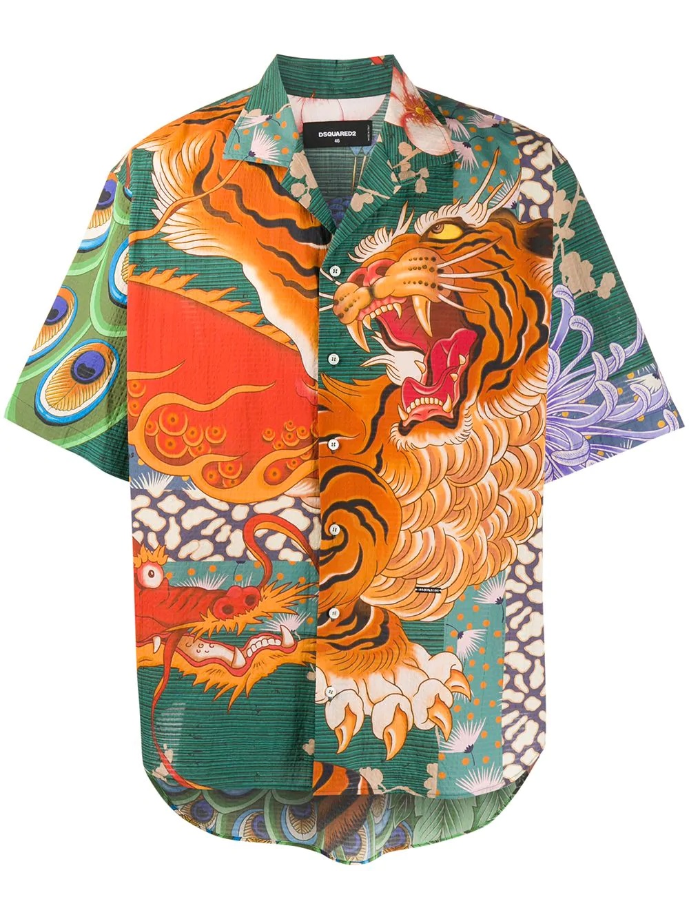 printed bowling shirt - 1