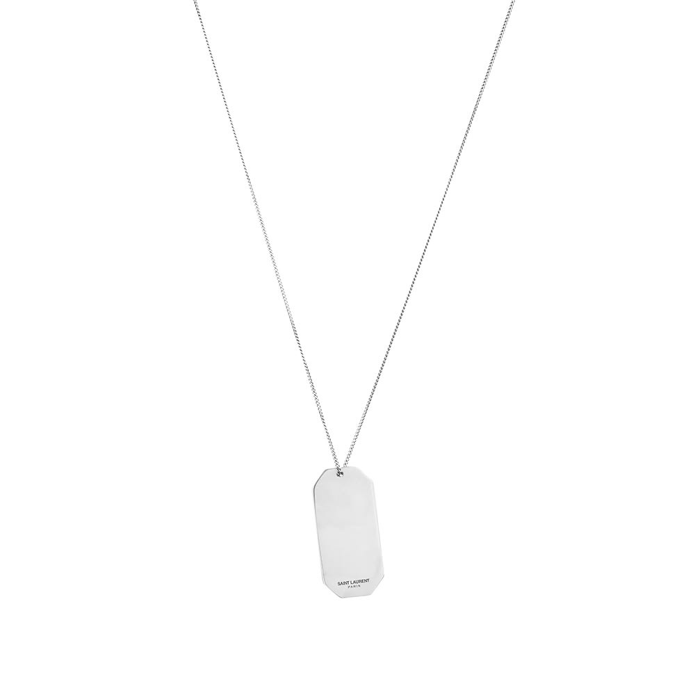 Saint Laurent Long Id Tag Pendant Necklace - 1