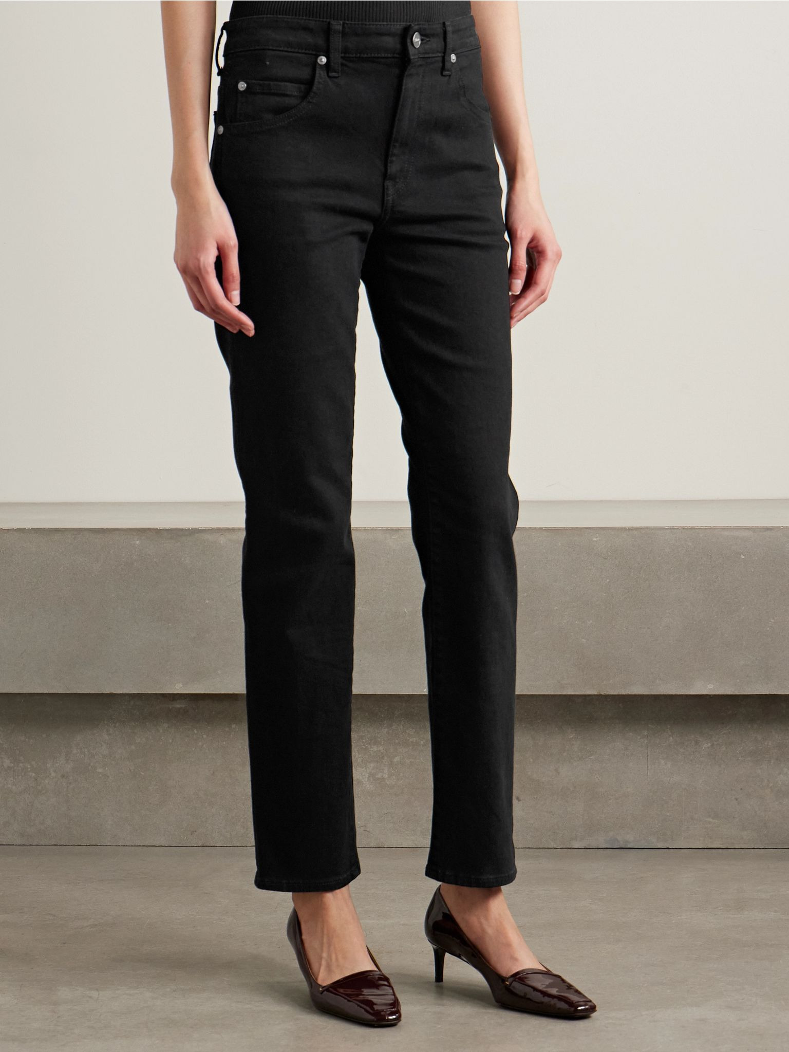 Viv high-rise slim-leg jeans Black - 3