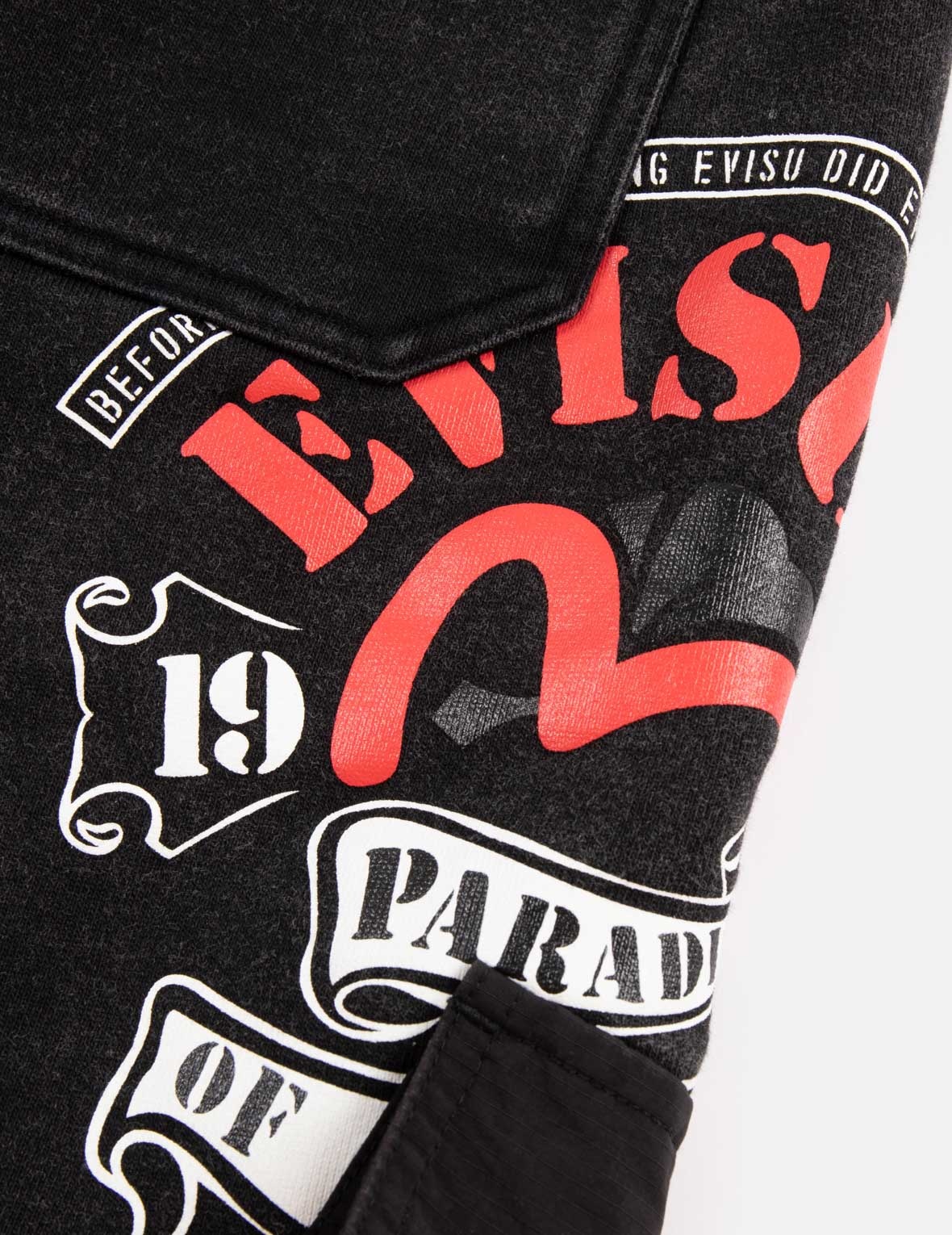 EMBROIDERY SEAGULL AND LOGO PRINT LOOSE FIT SWEATPANTS - 7