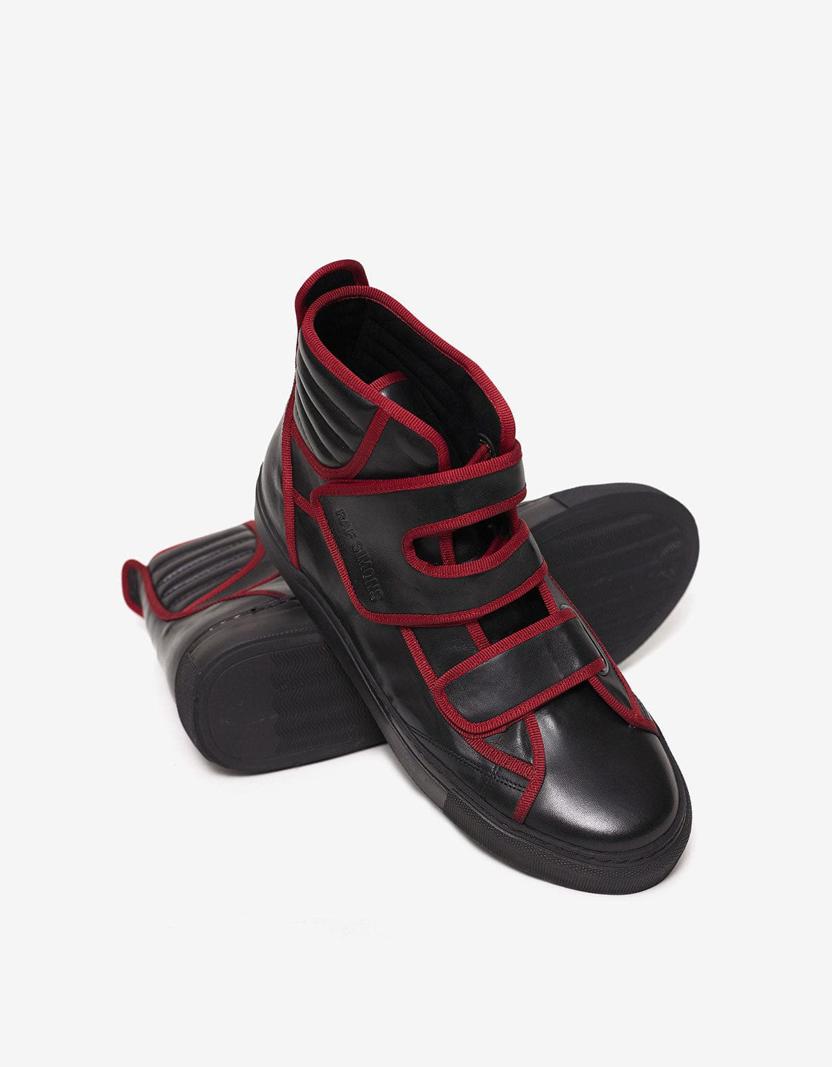 Raf Simons Black High Top Trainers with Highlights - AW16 - 8